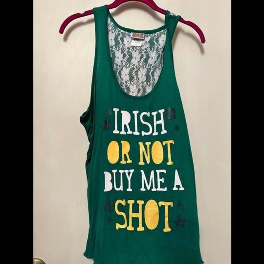 Raise a Glass 'Irish or Not, Buy Me a Shot' Tank Top-Cheers to Fun & Festivities